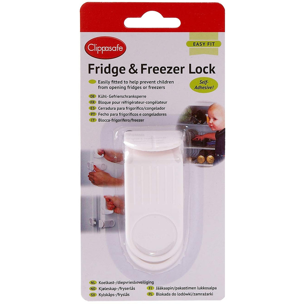 CLIPPASAFE FRIDGE/FREEZER LOCK.