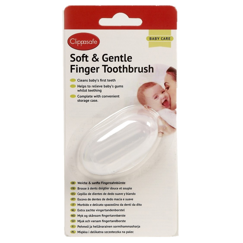 CLIPPASAFE FINGER TOOTHBRUSH.